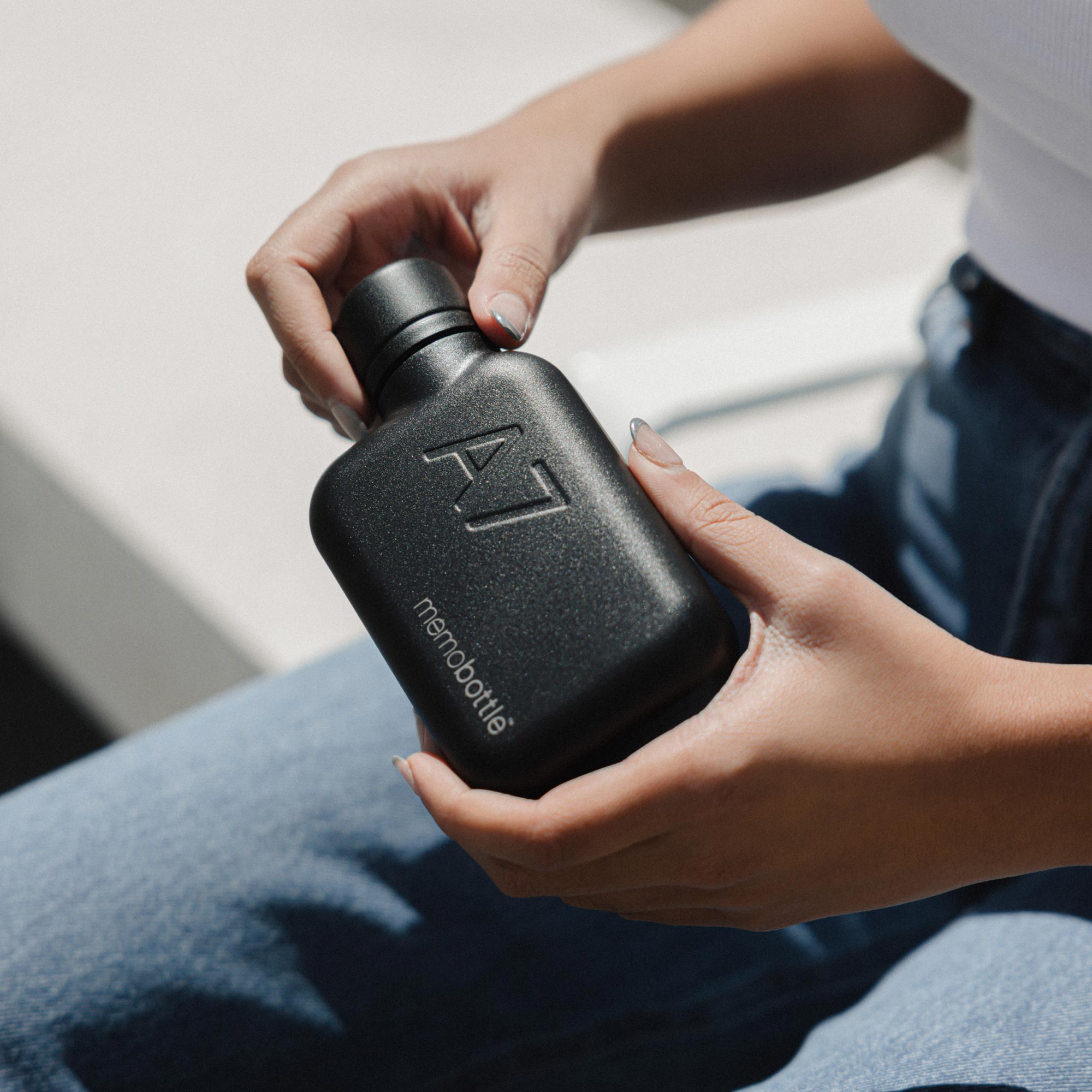 A7 memobottle (Stainless Steel) - Black