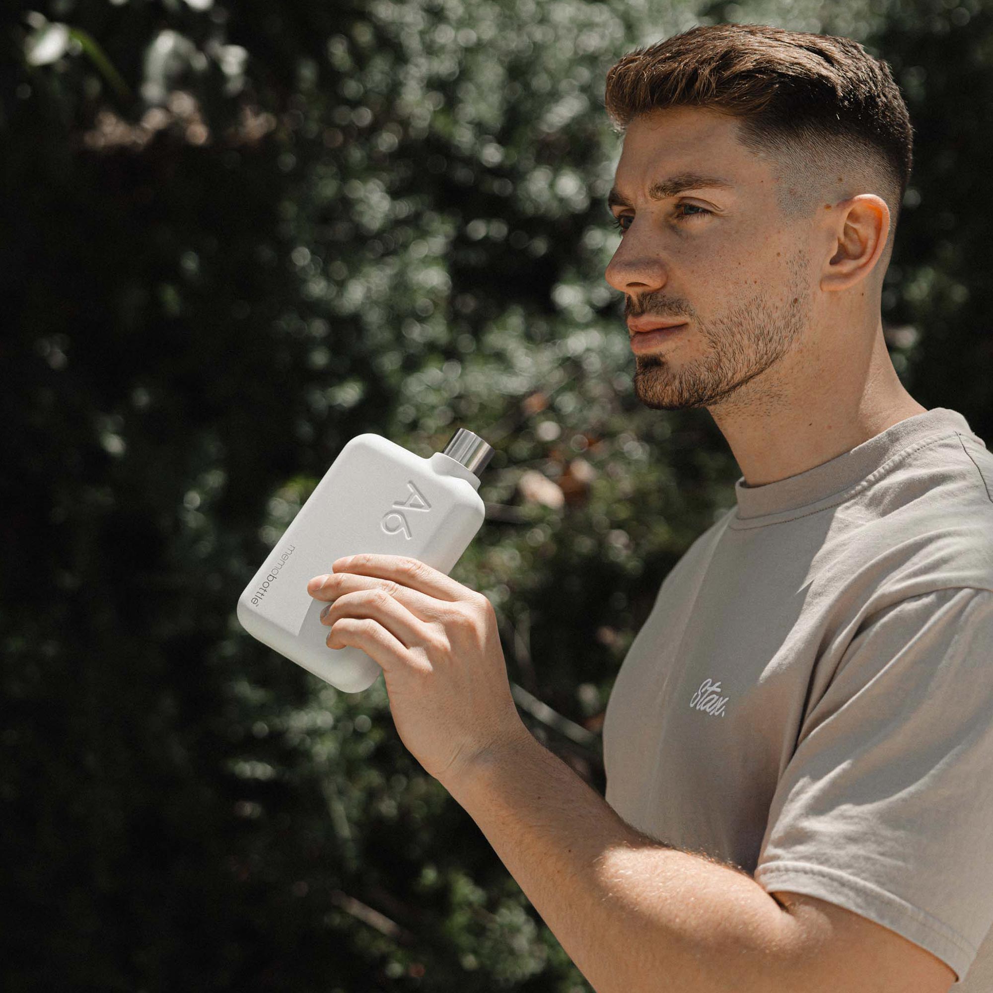 A6 memobottle (Stainless Steel) - White