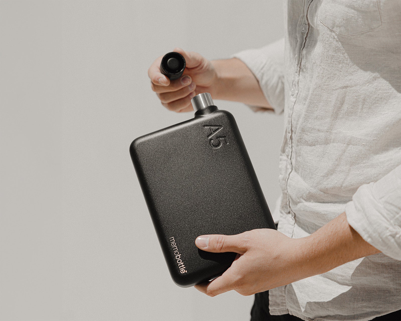 A7 memobottle (Stainless Steel) - Black – memobottle™