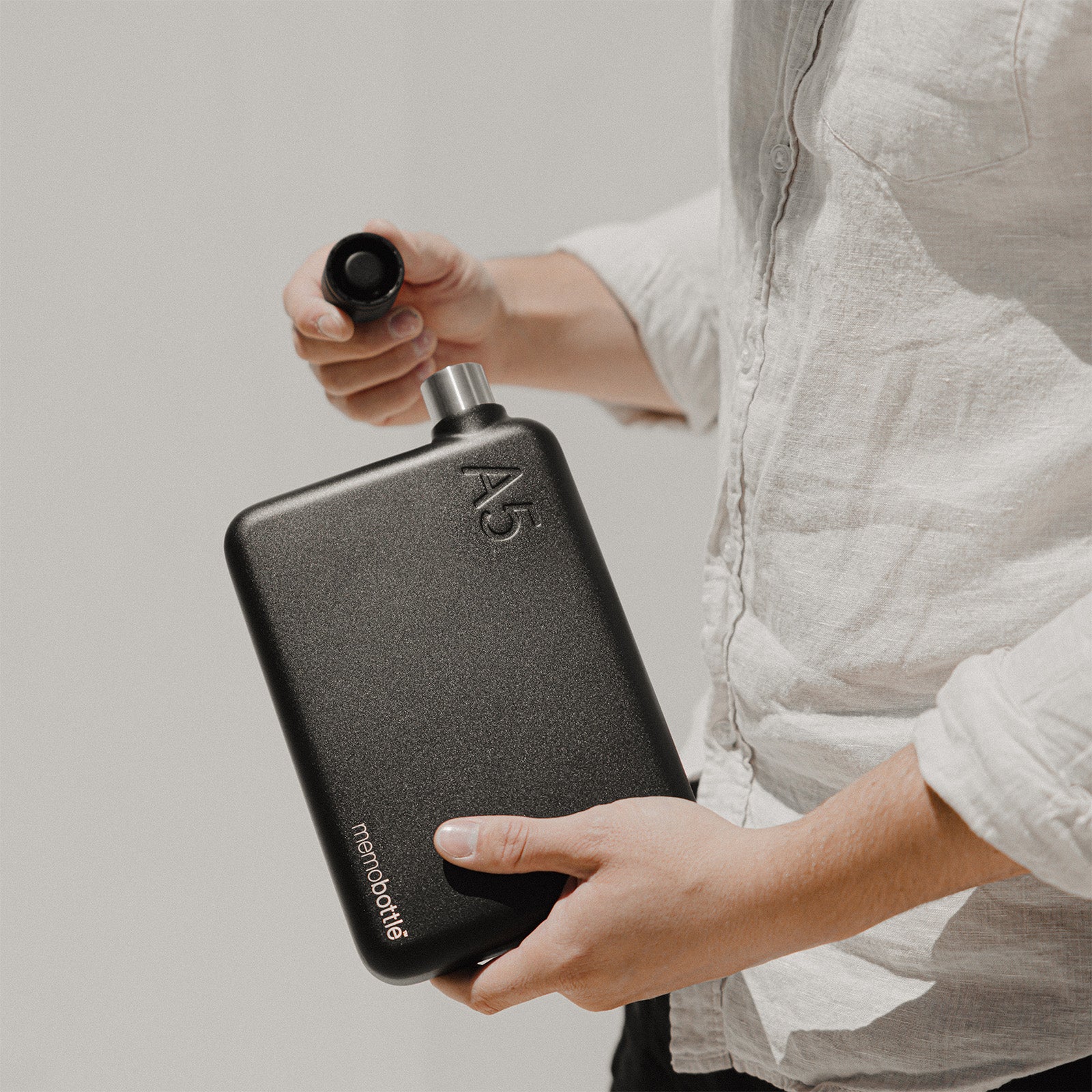 A7 memobottle (Stainless Steel) - Black – memobottle™