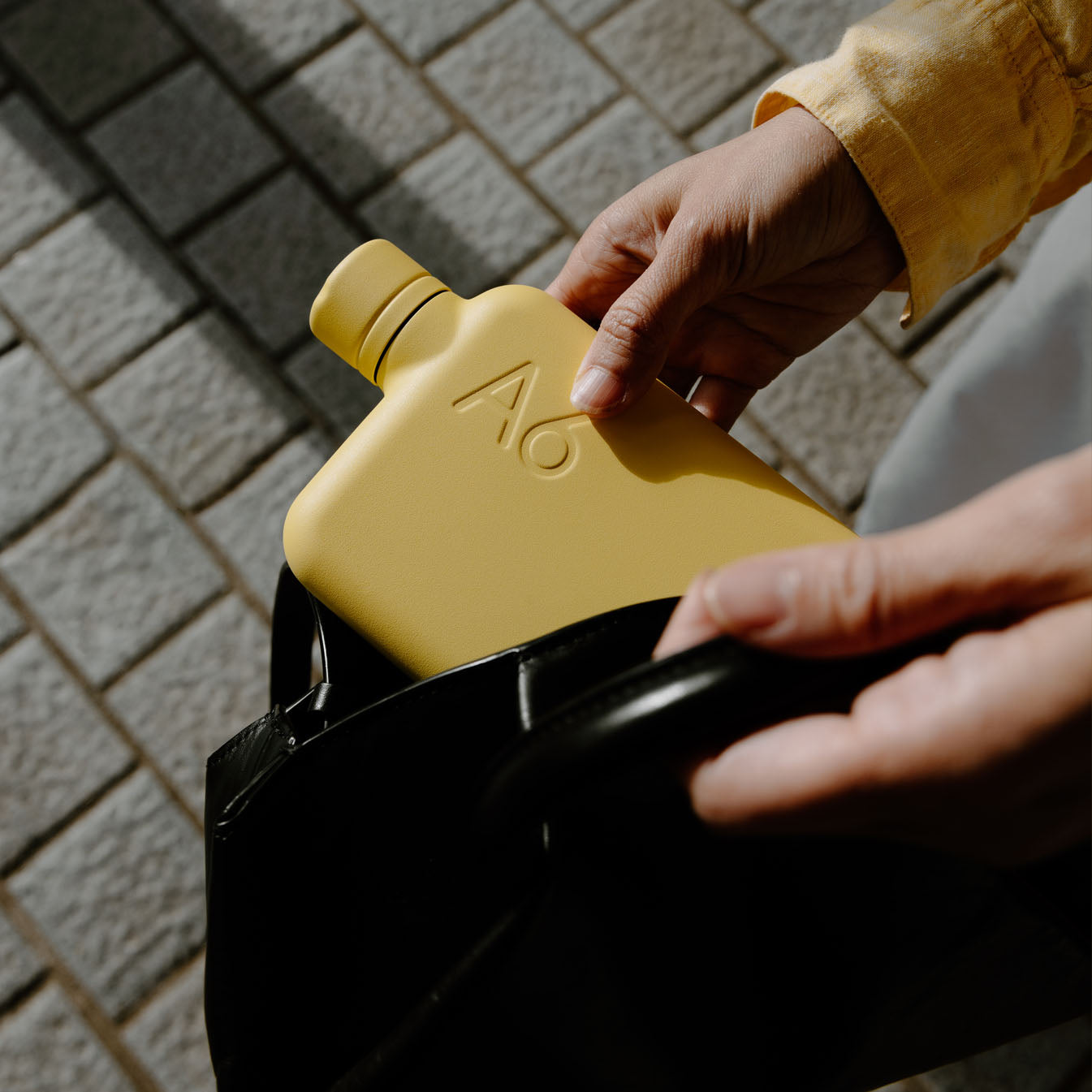 A6 memobottle (Stainless Steel) - Butter Yellow