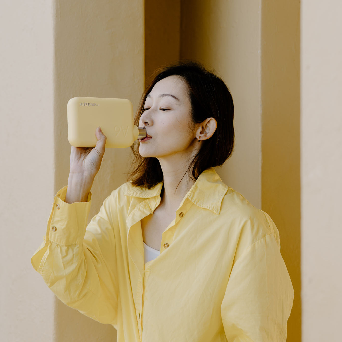 A6 memobottle (Stainless Steel) - Butter Yellow