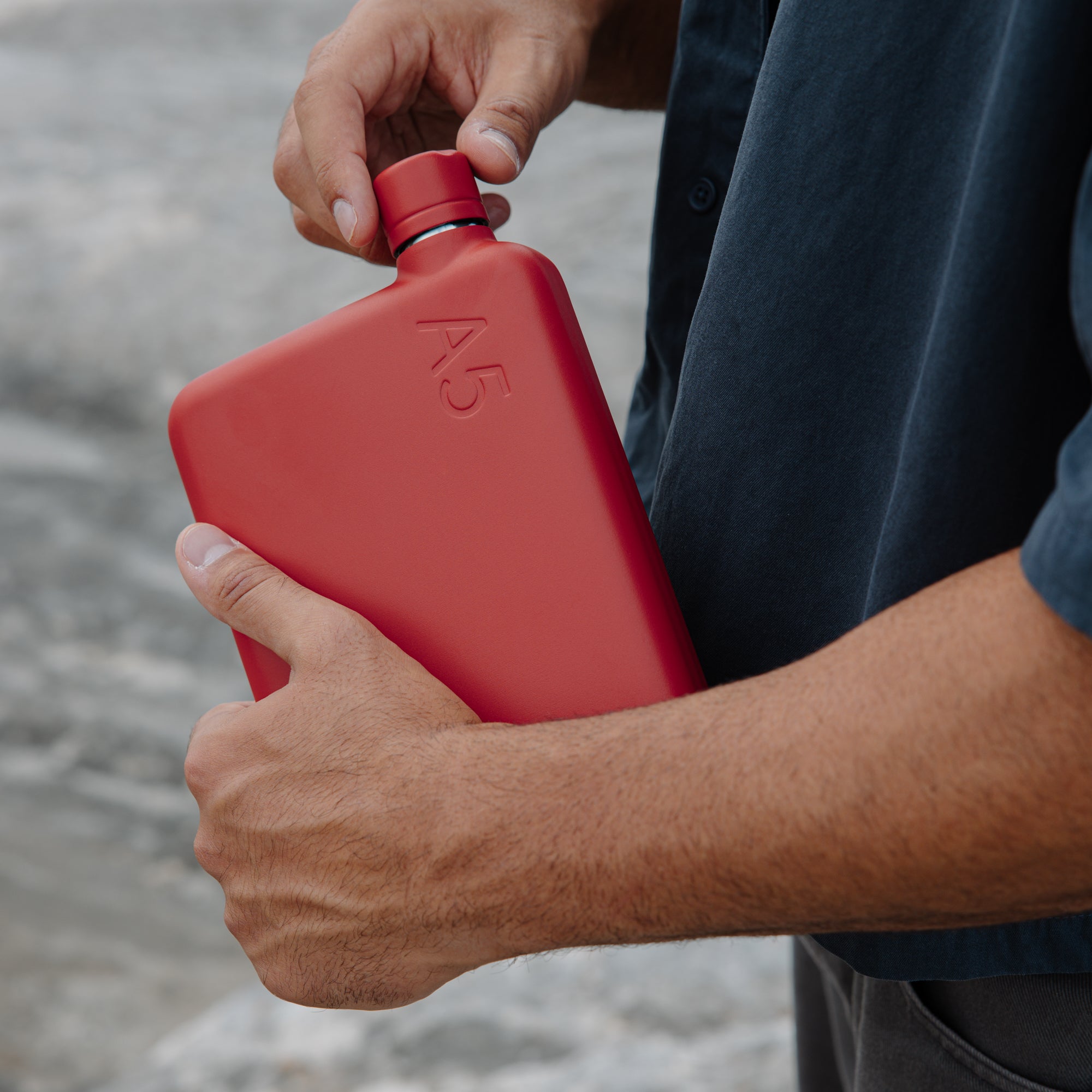 A5 memobottle (Stainless Steel) - Red