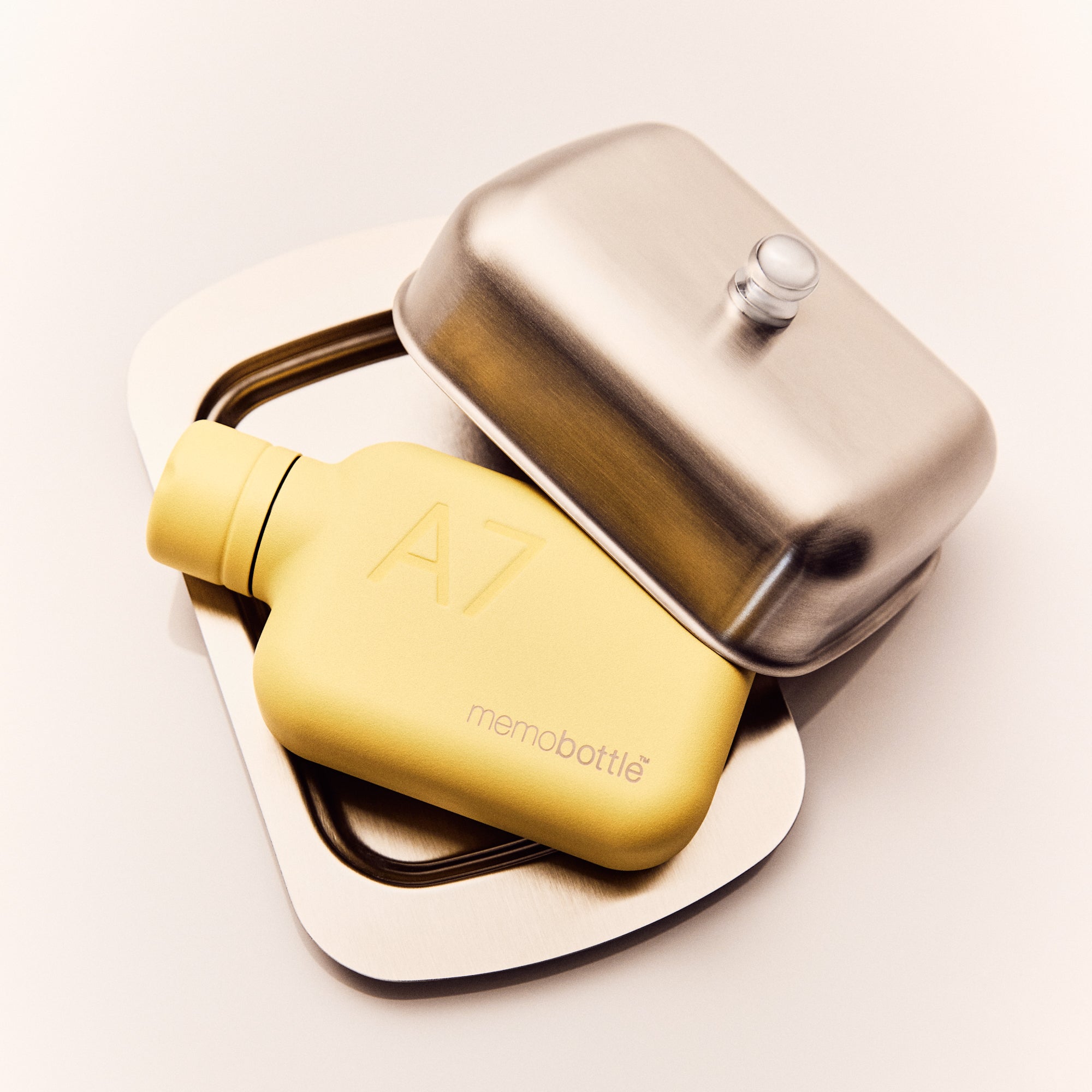 A7 memobottle (Stainless Steel) - Butter Yellow