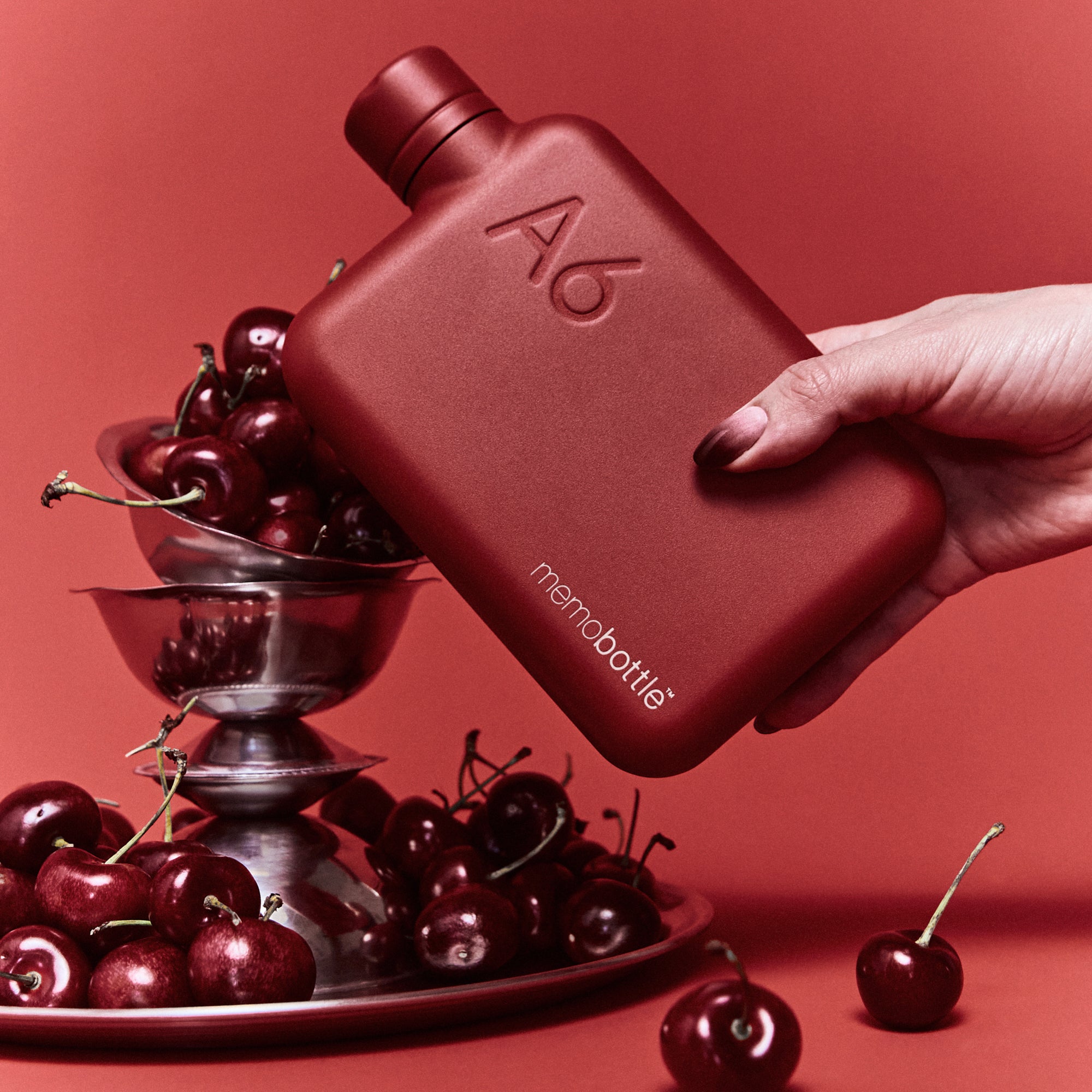 A6 memobottle (Stainless Steel) - Red