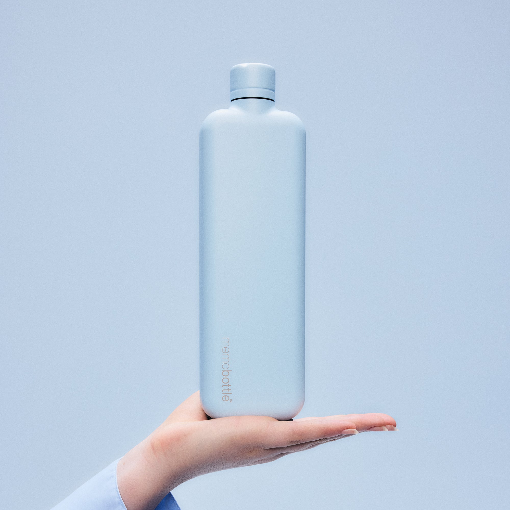 Slim memobottle (Stainless Steel) - Powder Blue