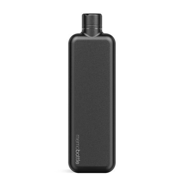 Slim memobottle (Stainless Steel) - Black – memobottle™