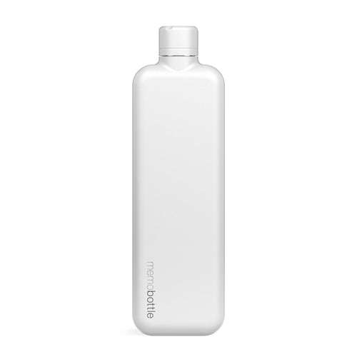 Slim memobottle (Stainless Steel) - White
